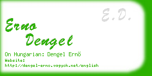 erno dengel business card